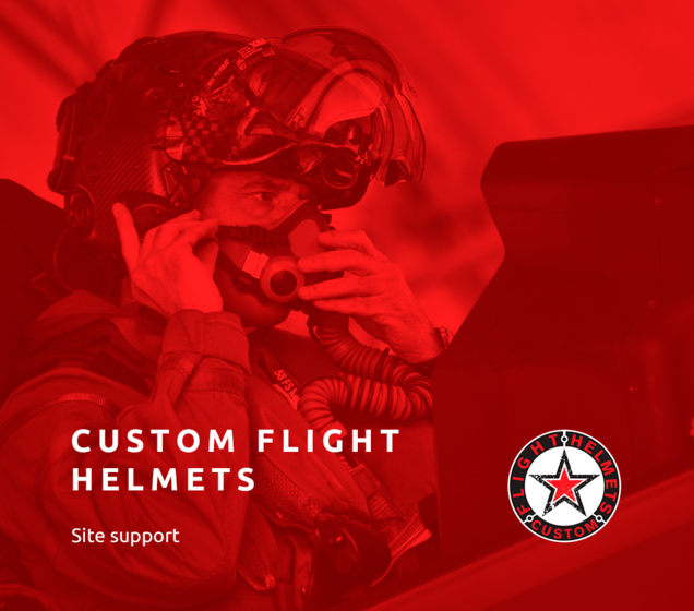 Site support Custom Flight Helmets